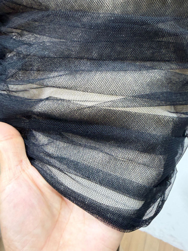 TWOTWINSTYLE Spliced Single Breasted Mesh High Waist Sexy Dress