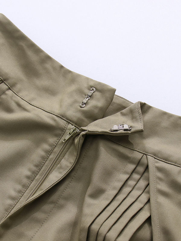 TWOTWINSTYLE High Waist Ruched Casual Straight Leg Pants