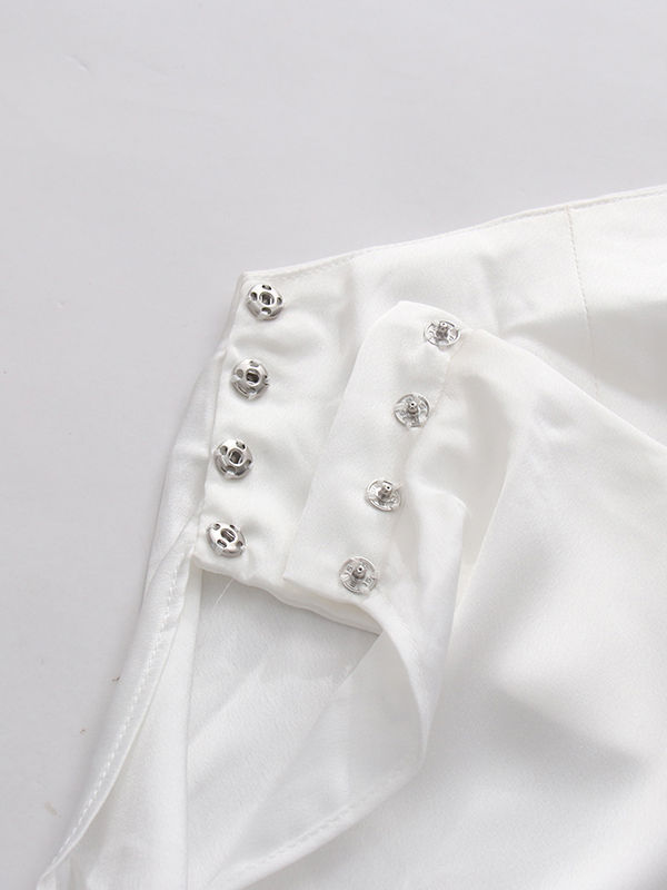 TWOTWINSTYLE Backless Side Split Spliced 3D Flower Vintage Vest