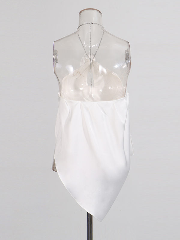 TWOTWINSTYLE Backless Side Split Spliced 3D Flower Vintage Vest