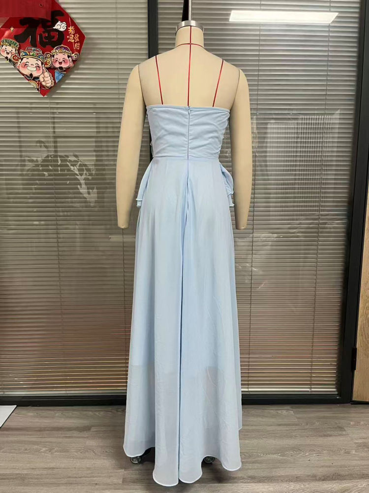 TWOTWINSTYLE Off Shoulder Patchwork 3D Flower Minimalist Dress