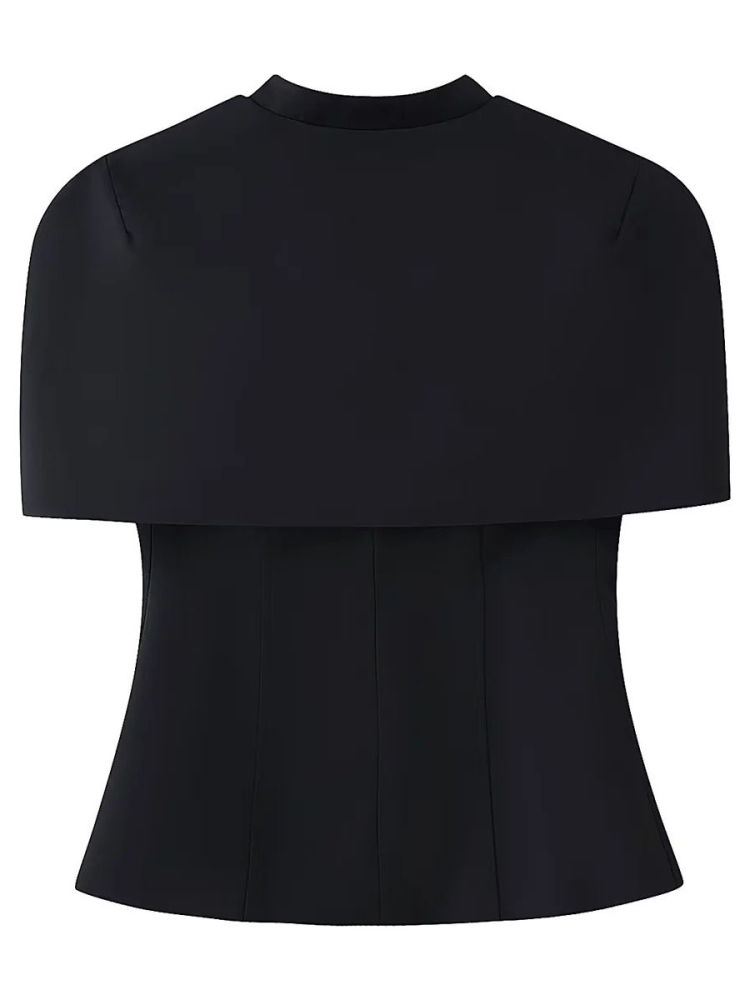 TWOTWINSTYLE Off Shoulder Tunic Vest Stand Collar Shawl Vintage Set