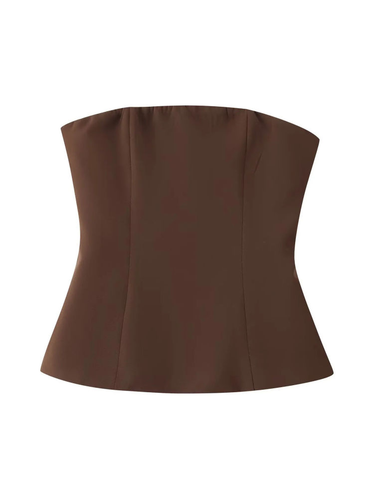 TWOTWINSTYLE Off Shoulder Tunic Vest Stand Collar Shawl Vintage Set