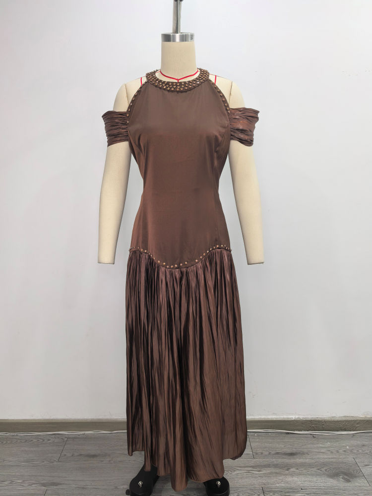 TWOTWINSTYLE Sleeveles Tunic Patchwork Diamond Elegant Dress