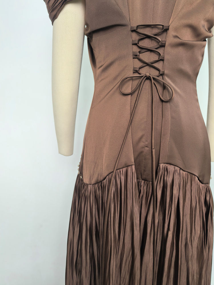 TWOTWINSTYLE Sleeveles Tunic Patchwork Diamond Elegant Dress
