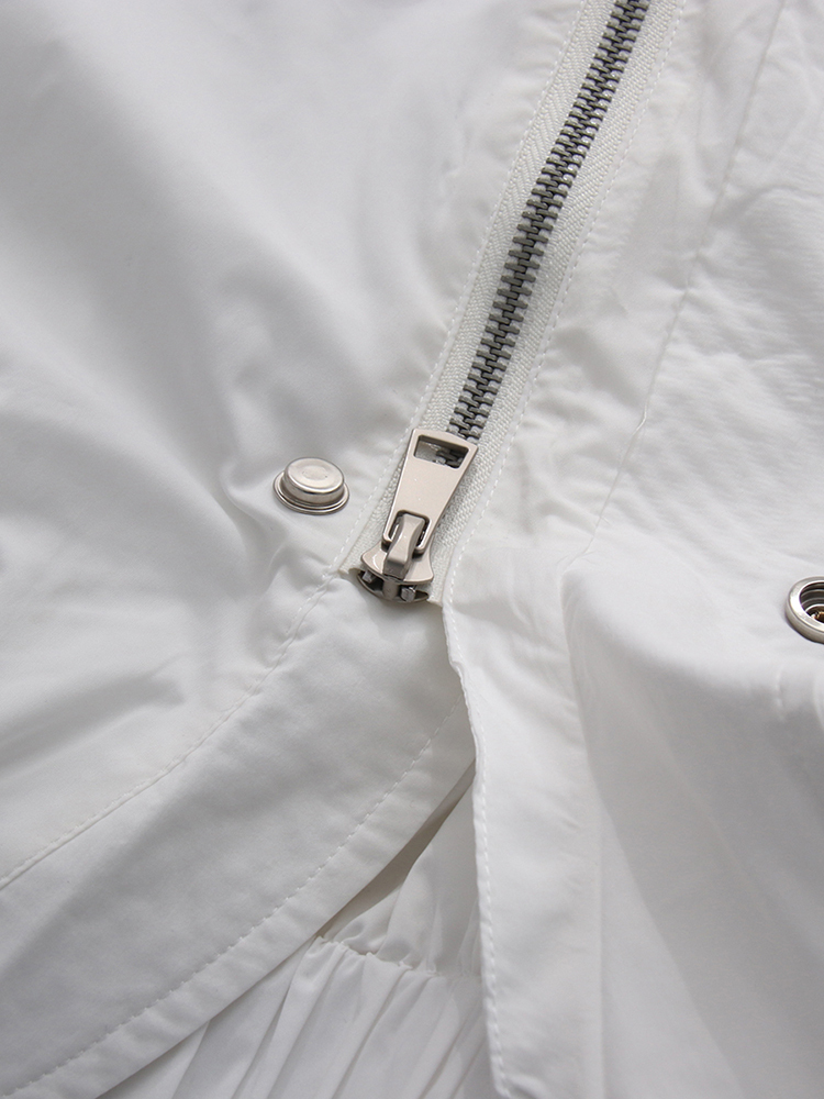 TWOTWINSTYLE Stand Collar Button Placket Drawstring Crop Fashion Jacket