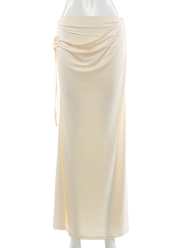 TWOTWINSTYLE Off Shoulder Irregular Hem Top High Waist Skirt Fashion Set