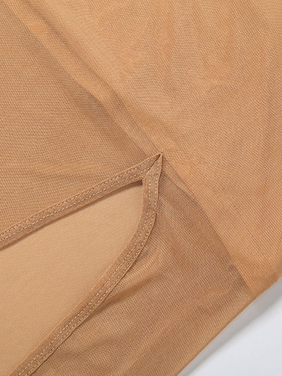 TWOTWINSTYLE Sleeveles Side Split Mesh Irregular Chic Dress