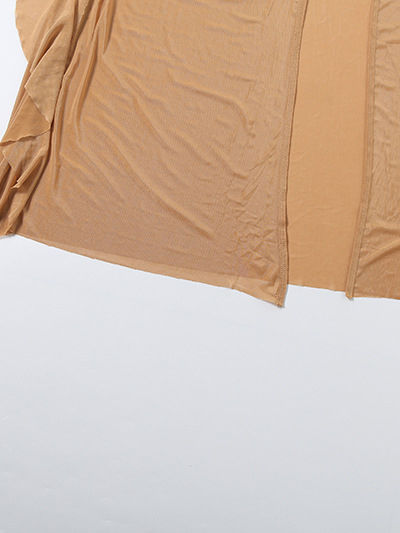 TWOTWINSTYLE Sleeveles Side Split Mesh Irregular Chic Dress