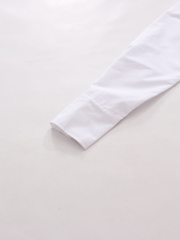 TWOTWINSTYLE Lapel Colorblock Spliced Lace Temperament Shirt