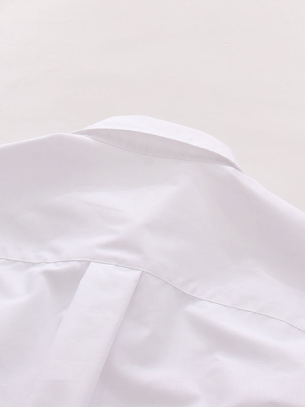 TWOTWINSTYLE Lapel Colorblock Spliced Lace Temperament Shirt
