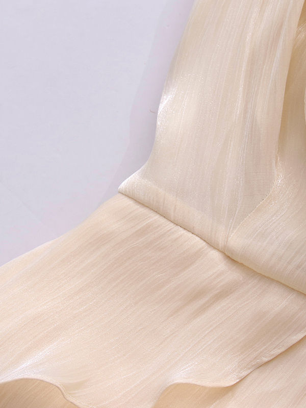 TWOTWINSTYLE Off One Shoulder Patchwork Ruffles Irregular Hem Designer Dress