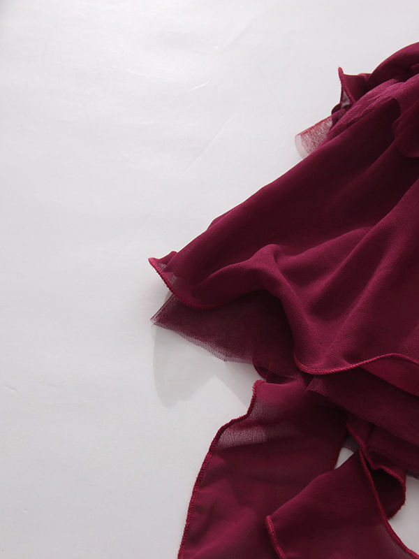 TWOTWINSTYLE Off Shoulder Spliced 3D Flower Irregular Hem Elegant Dress