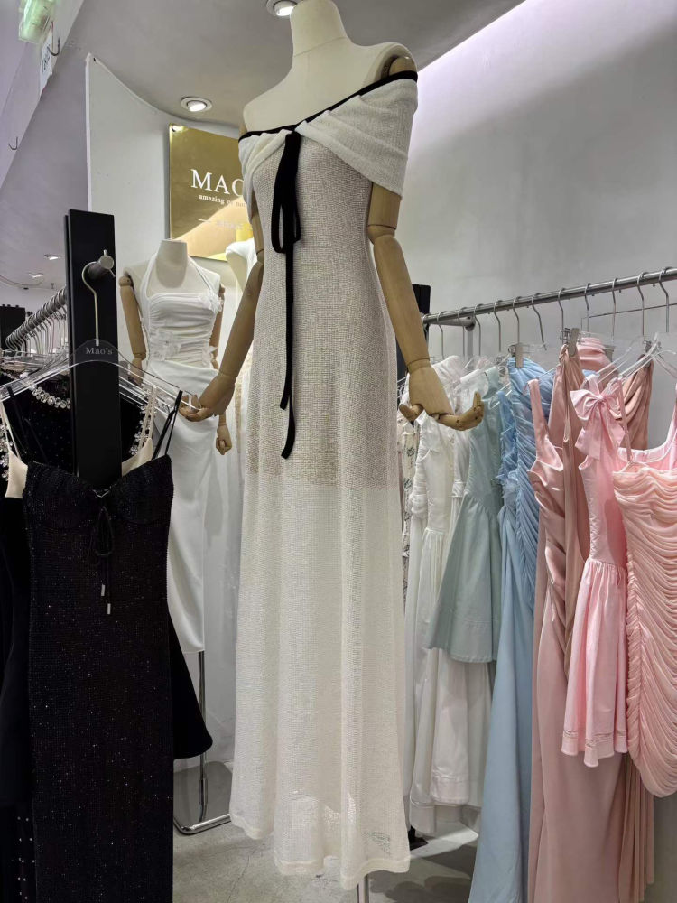 TWOTWINSTYLE Off Shoulder Patchwork Lace Up Tunic Designer Dress