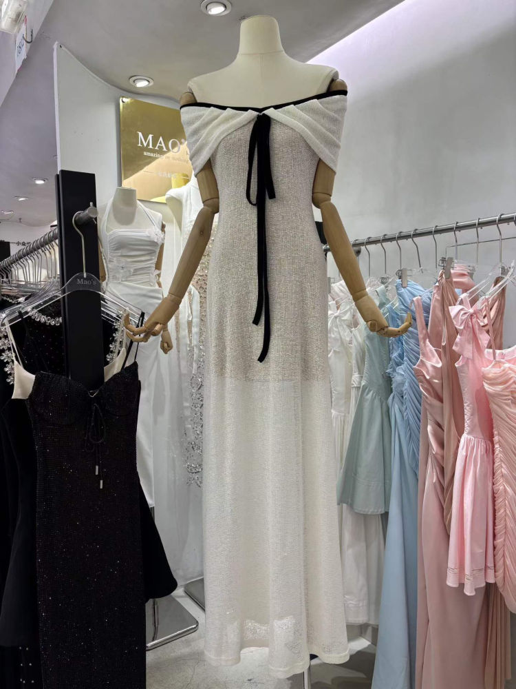 TWOTWINSTYLE Off Shoulder Patchwork Lace Up Tunic Designer Dress