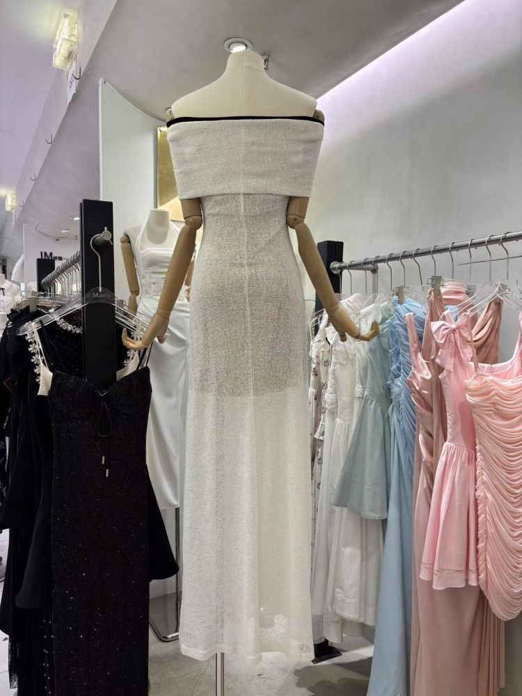 TWOTWINSTYLE Off Shoulder Patchwork Lace Up Tunic Designer Dress