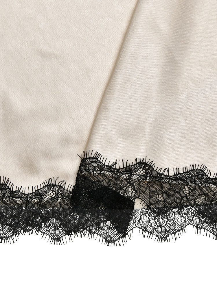 TWOTWINSTYLE Off Shoulder Spliced Lace Tunic Side Split Sexy Dress