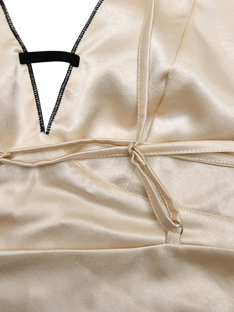 TWOTWINSTYLE Off Shoulder Spliced Lace Tunic Side Split Sexy Dress