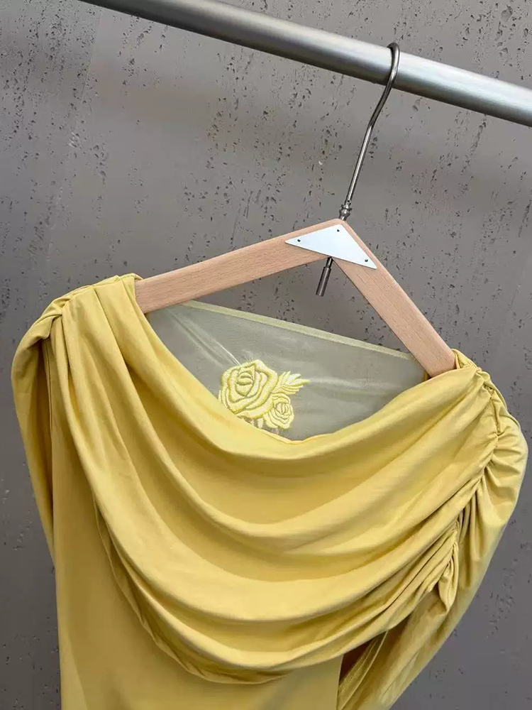 TWOTWINSTYLE Patchwork Embroidery Mesh Sleeveless Chic Top