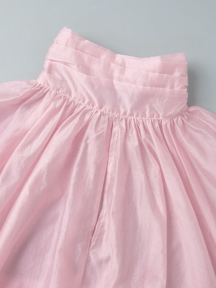 TWOTWINSTYLE Stand Collar Long Sleeve Casual Crop Top