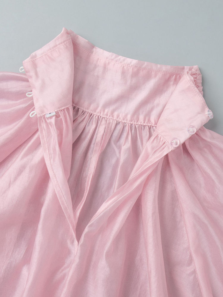 TWOTWINSTYLE Stand Collar Long Sleeve Casual Crop Top