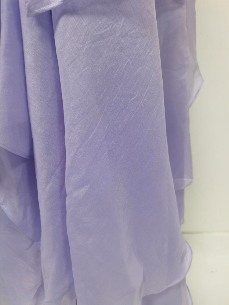 TWOTWINSTYLE Off Shoulder Irregular Ruffles Designer Dress