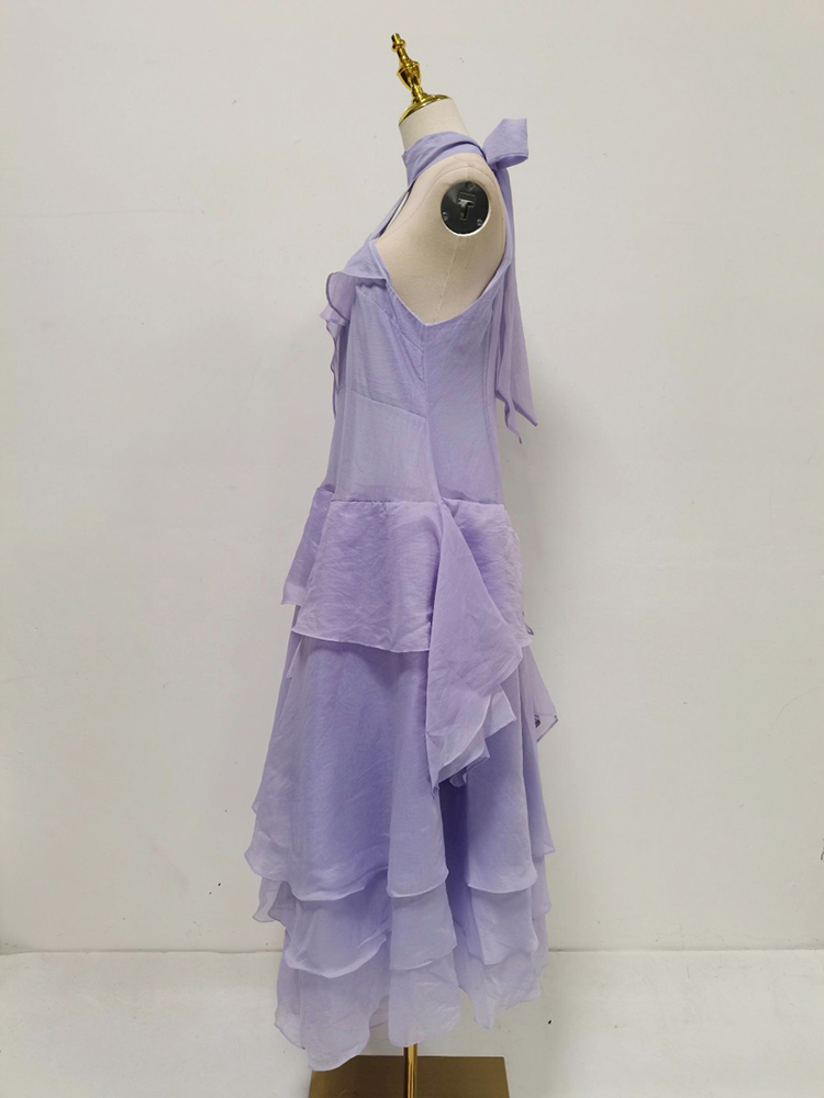 TWOTWINSTYLE Off Shoulder Irregular Ruffles Designer Dress