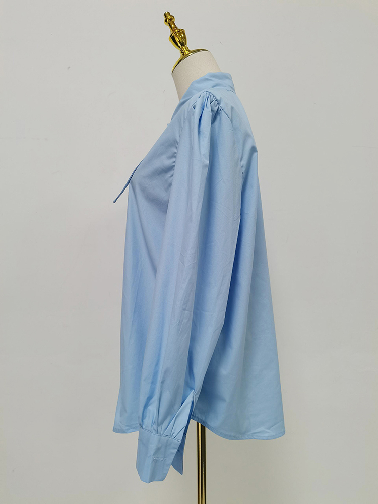 TWOTWINSTYLE Lapel Patchwork Button Casual Shirt