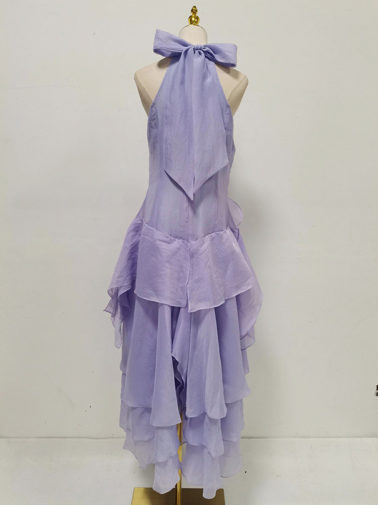 TWOTWINSTYLE Off Shoulder Irregular Ruffles Designer Dress