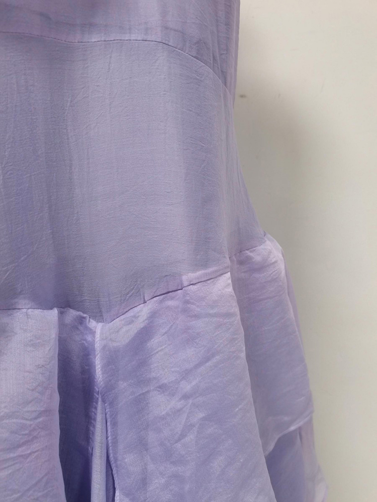 TWOTWINSTYLE Off Shoulder Irregular Ruffles Designer Dress