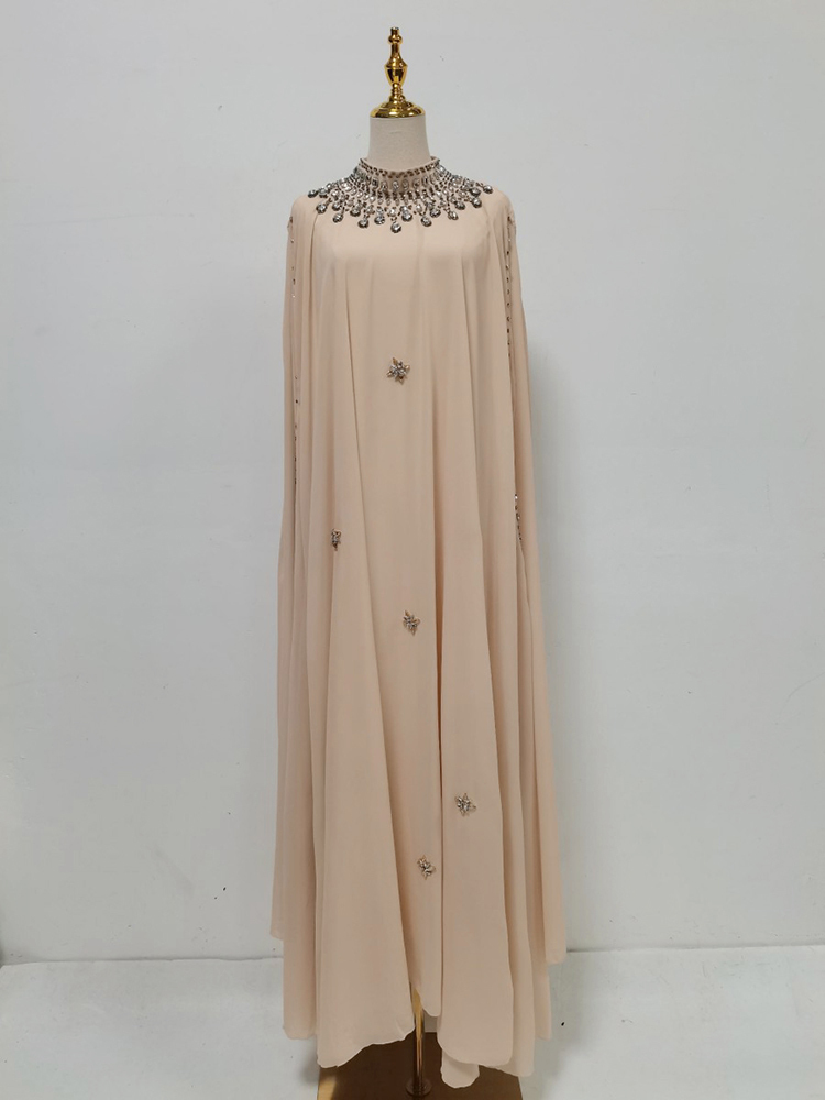 TWOTWINSTYLE Solid Round Neck Sleeveles Spliced Diamond Fashion Dress