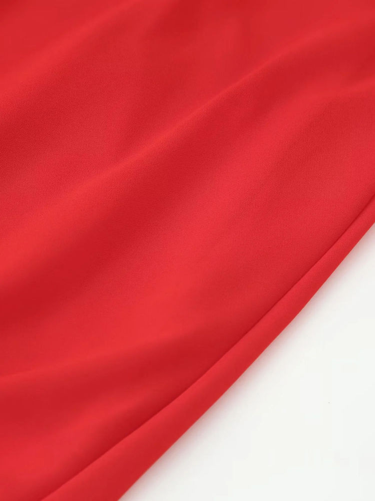 TWOTWINSTYLE High Waist Pleated Mesh Chic Dress