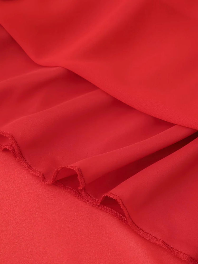 TWOTWINSTYLE High Waist Pleated Mesh Chic Dress