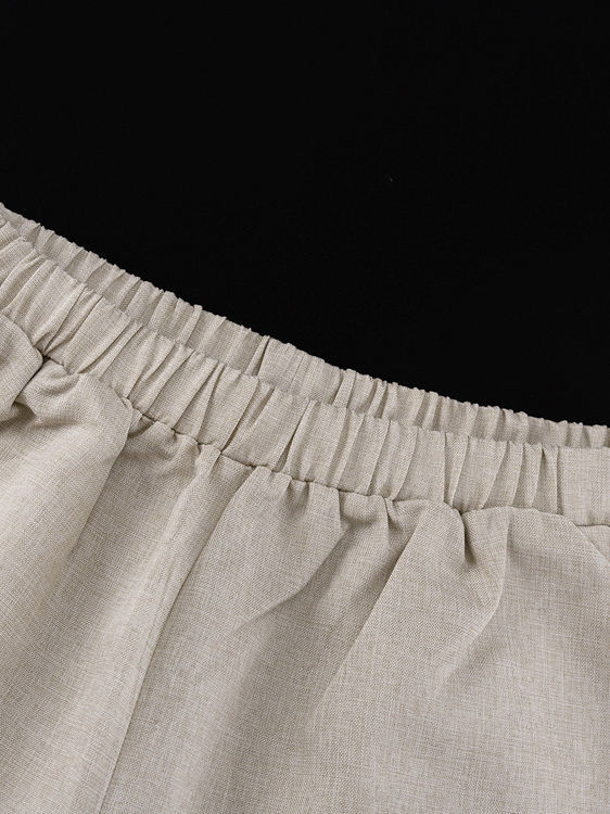 TWOTWINSTYLE Lapel Sleeveles Patchwork Lace Up Loose Pants Fashion Set