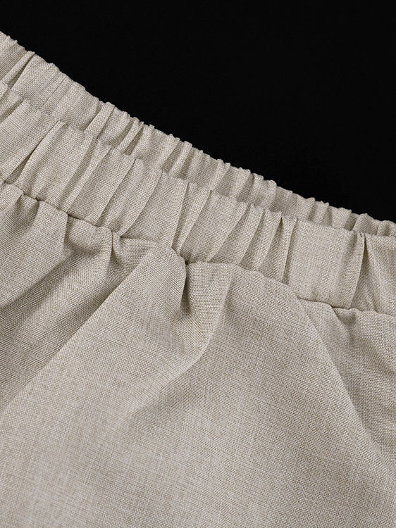 TWOTWINSTYLE Lapel Sleeveles Patchwork Lace Up Loose Pants Fashion Set