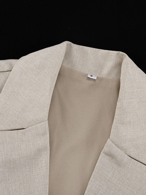 TWOTWINSTYLE Lapel Sleeveles Patchwork Lace Up Loose Pants Fashion Set