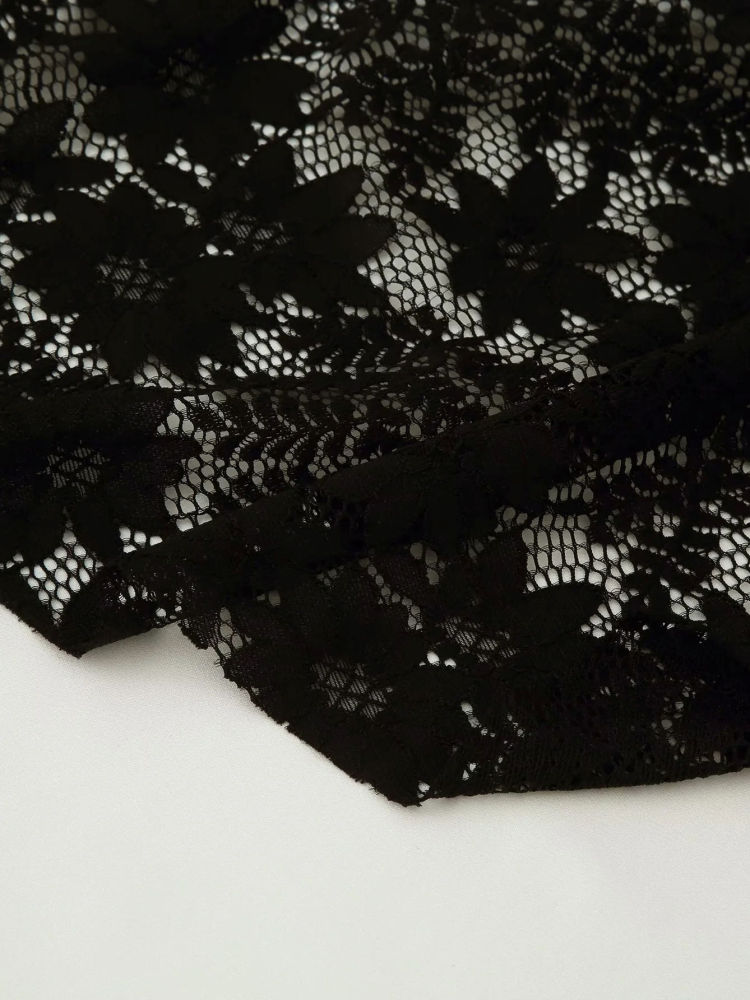 TWOTWINSTYLE Round Neck Long Sleeve Hit Color Elegant Dress