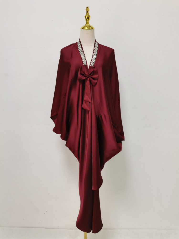 TWOTWINSTYLE V Neck Irregular Hem Patchwork Diamond Vintage Dress