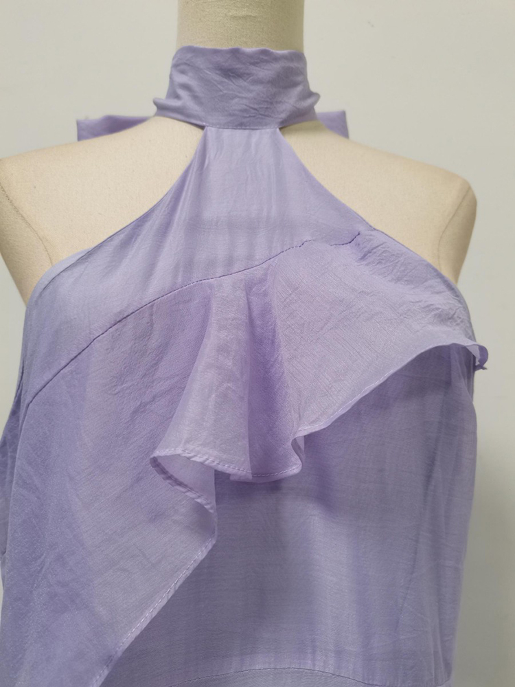 TWOTWINSTYLE Off Shoulder Irregular Ruffles Designer Dress