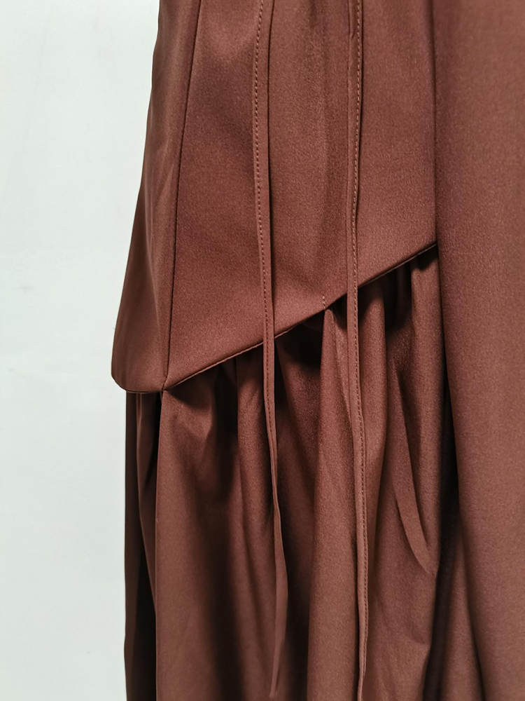 TWOTWINSTYLE Solid Sleeveles Tunic Side Split Vintage Dress