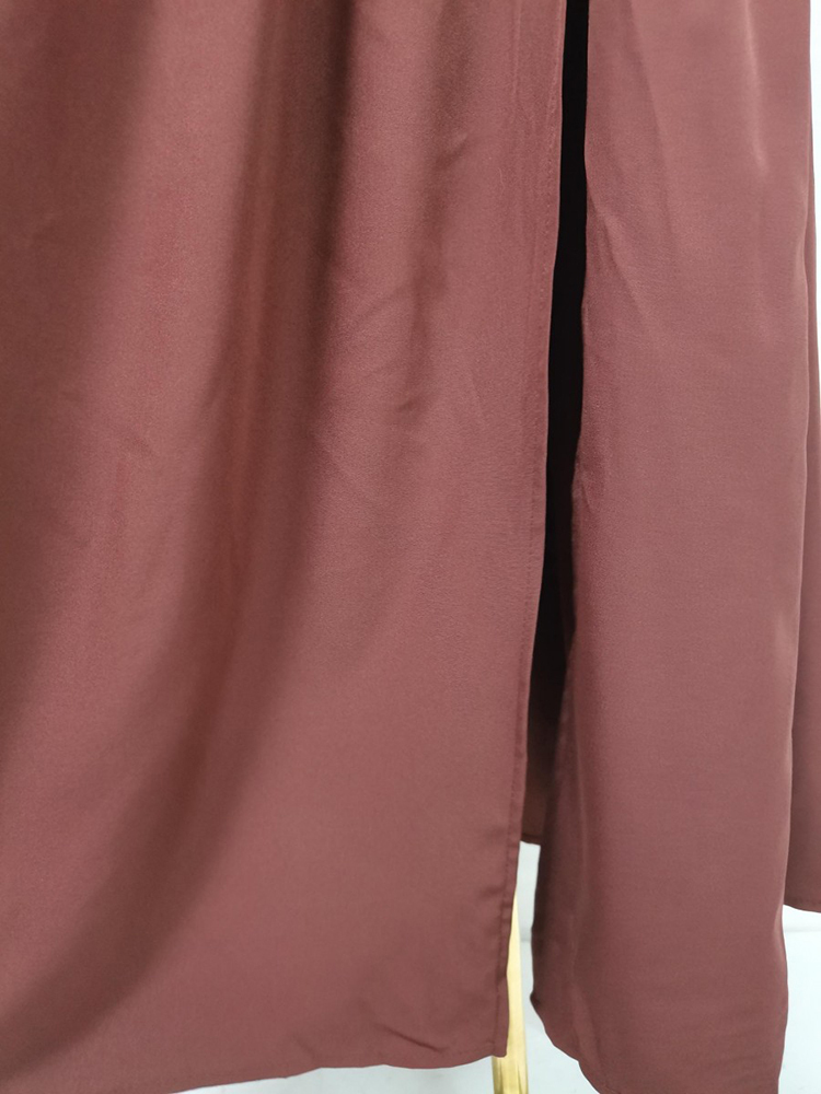 TWOTWINSTYLE Solid Sleeveles Tunic Side Split Vintage Dress