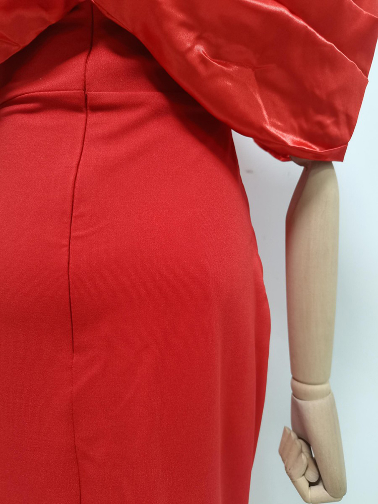 TWOTWINSTYLE Off Shoulder Side Split Tunic Minimalist Dress