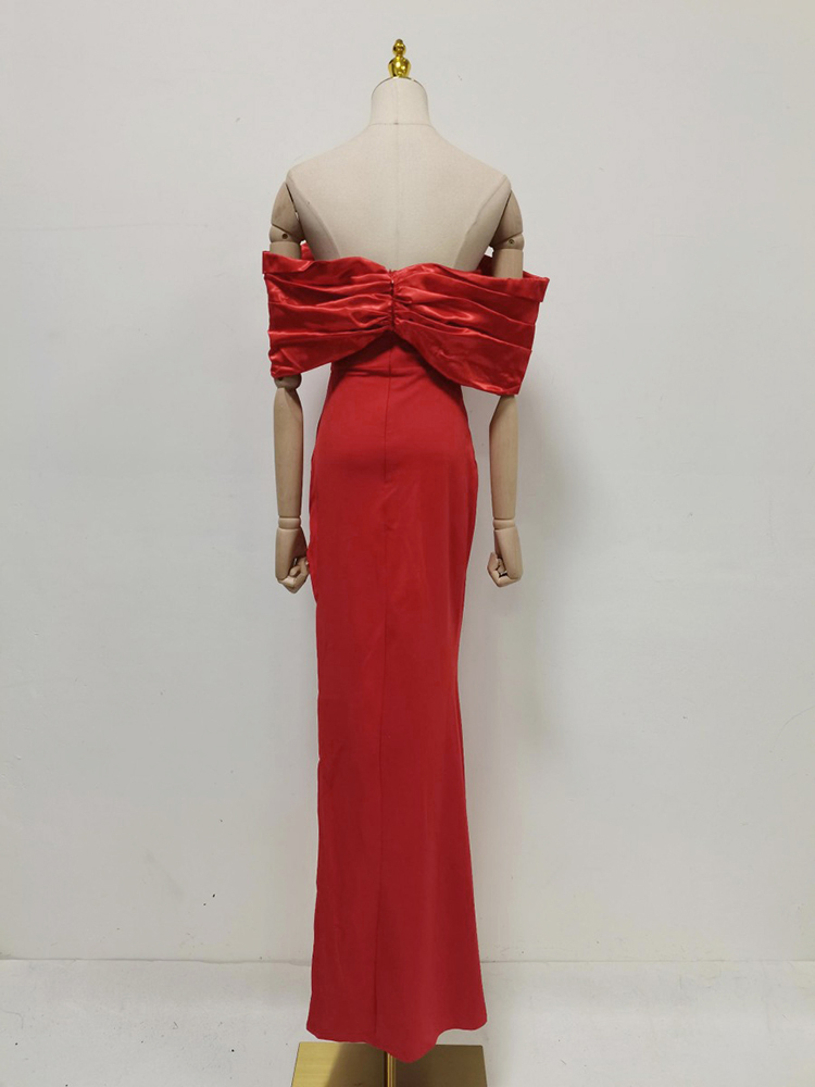 TWOTWINSTYLE Off Shoulder Side Split Tunic Minimalist Dress