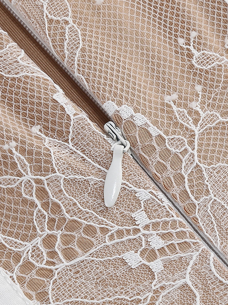 TWOTWINSTYLE Off Shoulder Tunic Spliced Lace Sexy Mini Dress