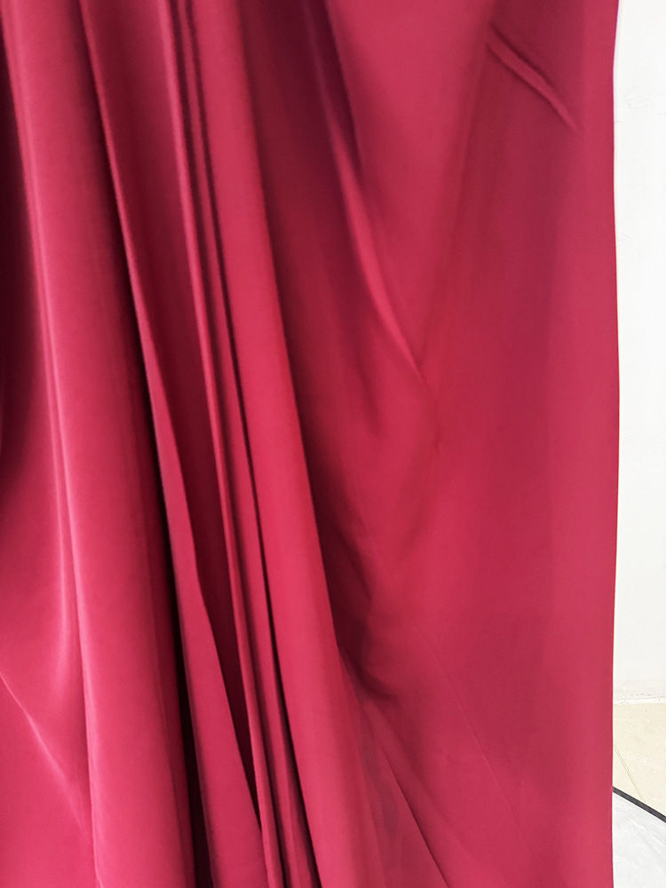 TWOTWINSTYLE Solid Deep V Neck Ruched Designer Dress