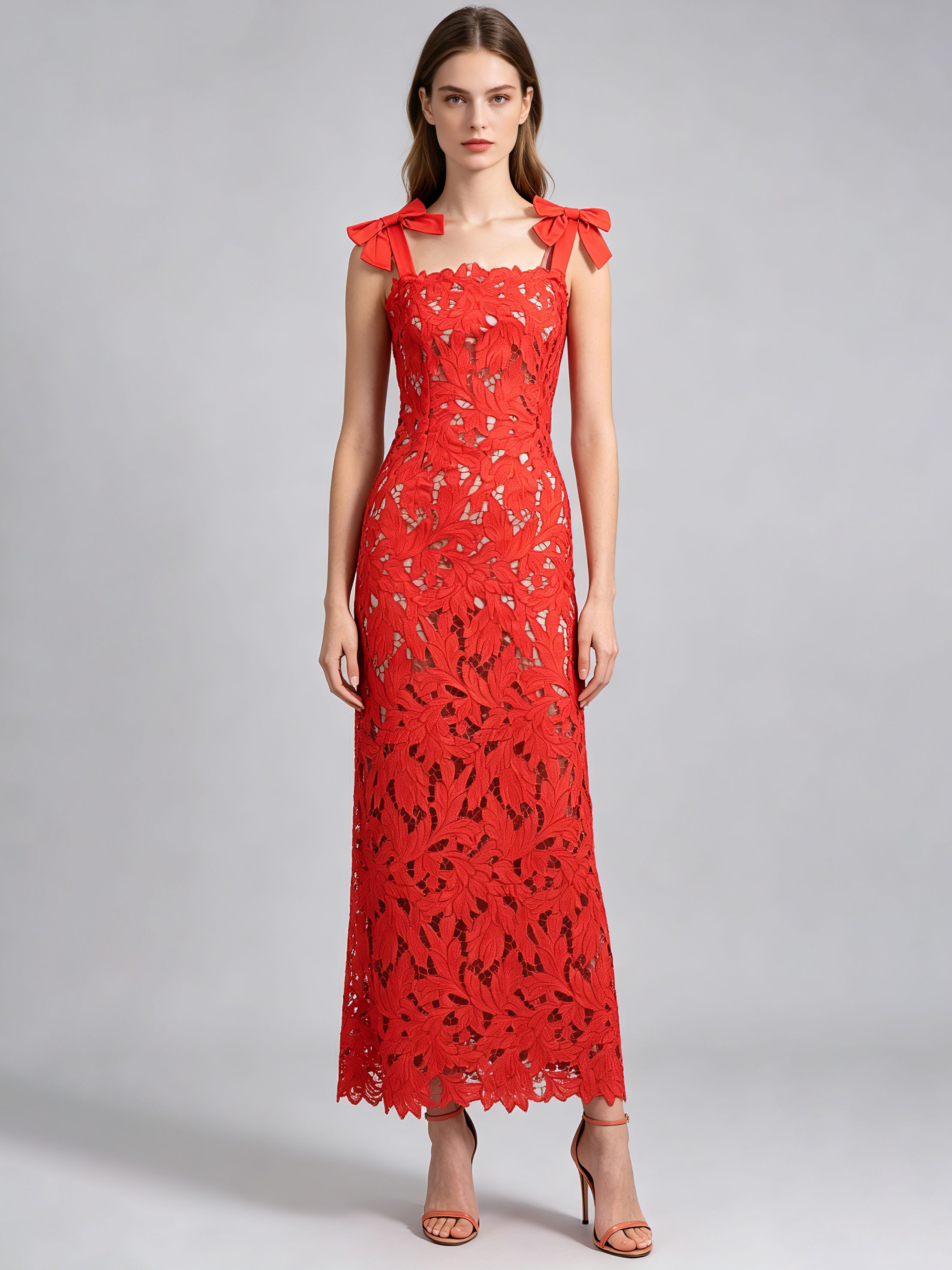 TWOTWINSTYLE Patchwork Bowknot Hollow Out Fashion Dress
