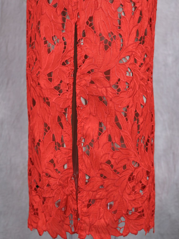TWOTWINSTYLE Patchwork Bowknot Hollow Out Fashion Dress