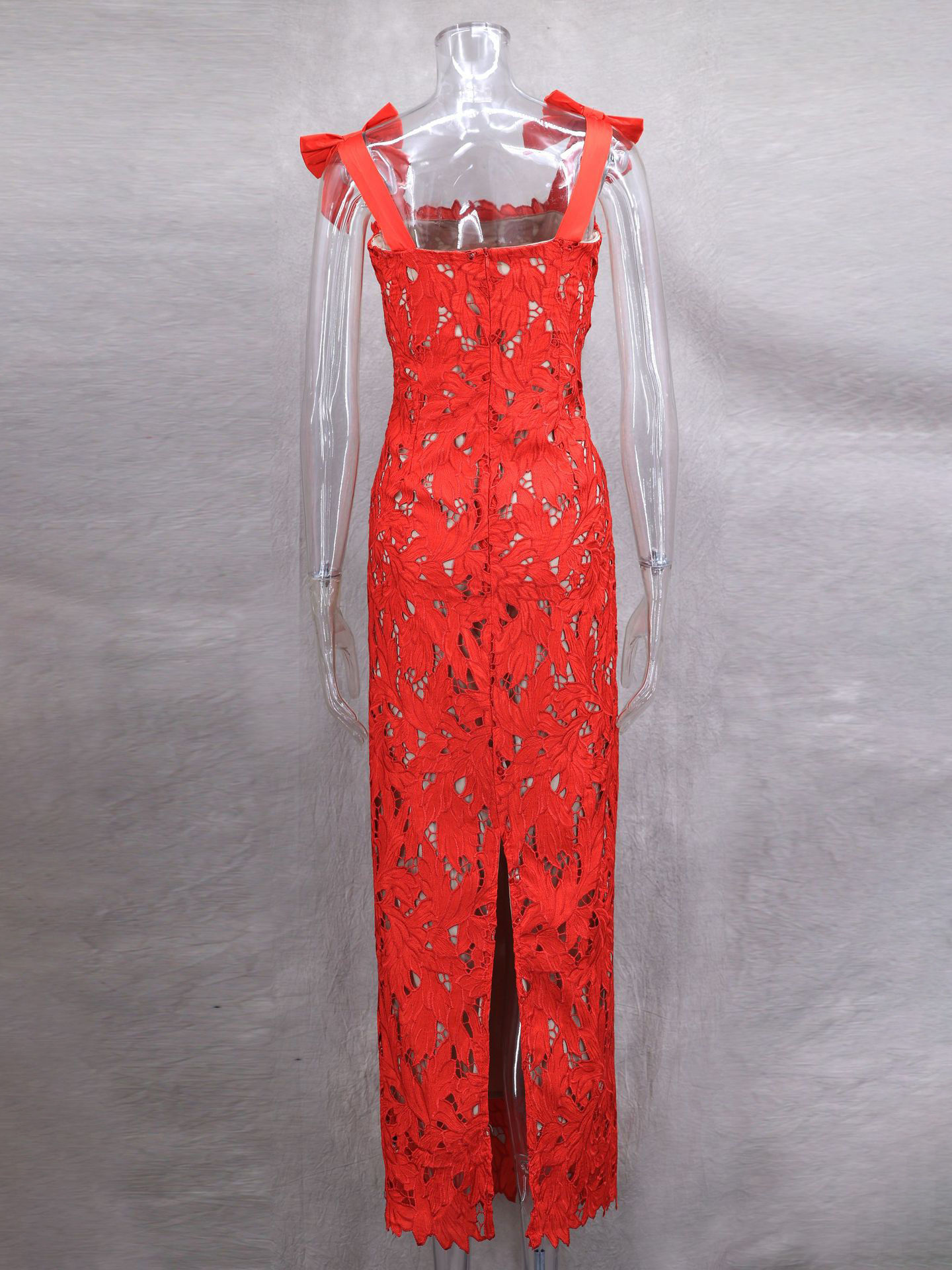 TWOTWINSTYLE Patchwork Bowknot Hollow Out Fashion Dress