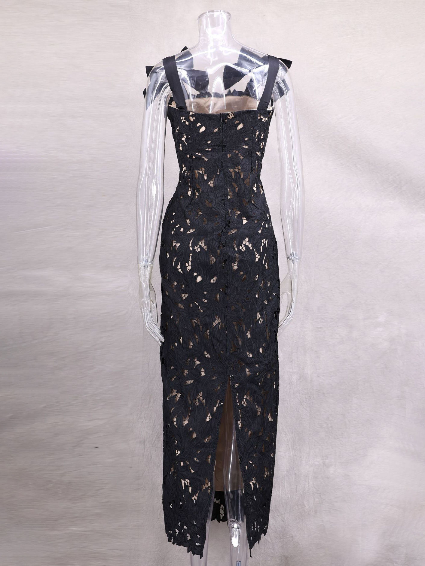 TWOTWINSTYLE Patchwork Bowknot Hollow Out Fashion Dress