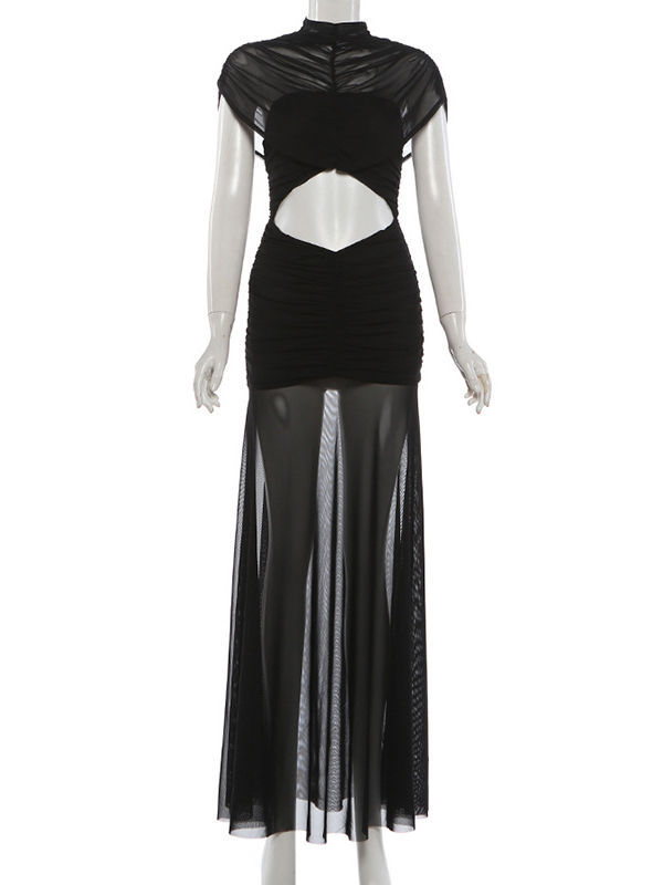 TWOTWINSTYLE Patchwork Bowknot Hollow Out Fashion Dress